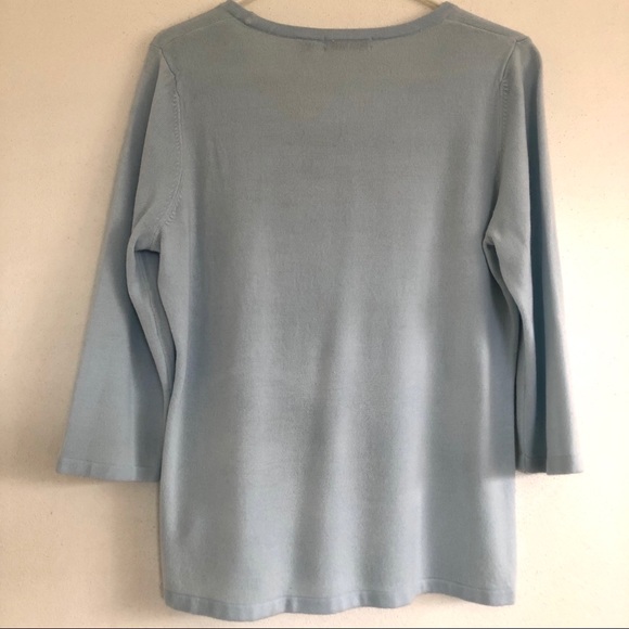 Luxe 360 by Mercer Street Studio Blue knit Top - Picture 2 of 7